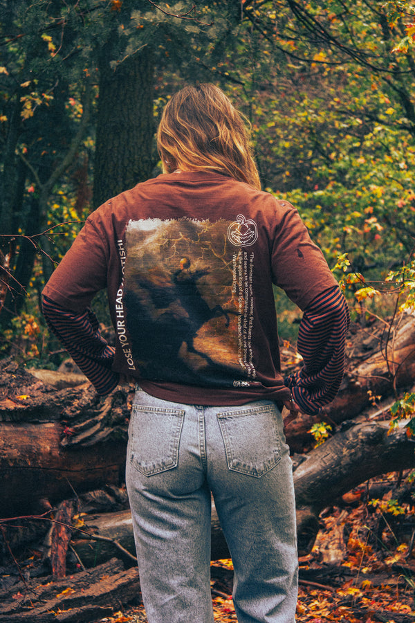 Darc Horseman tee in coffee, back