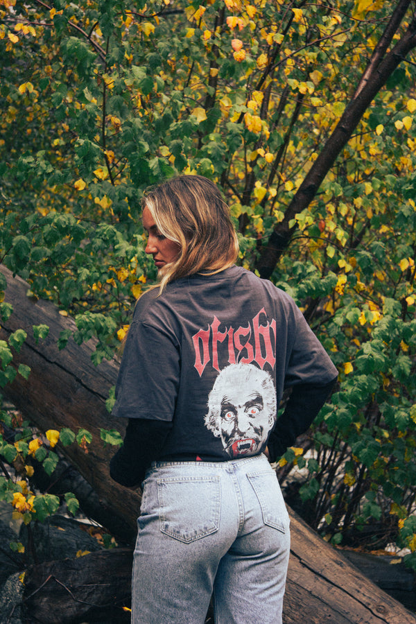 Dracu La tee in dark gray, back